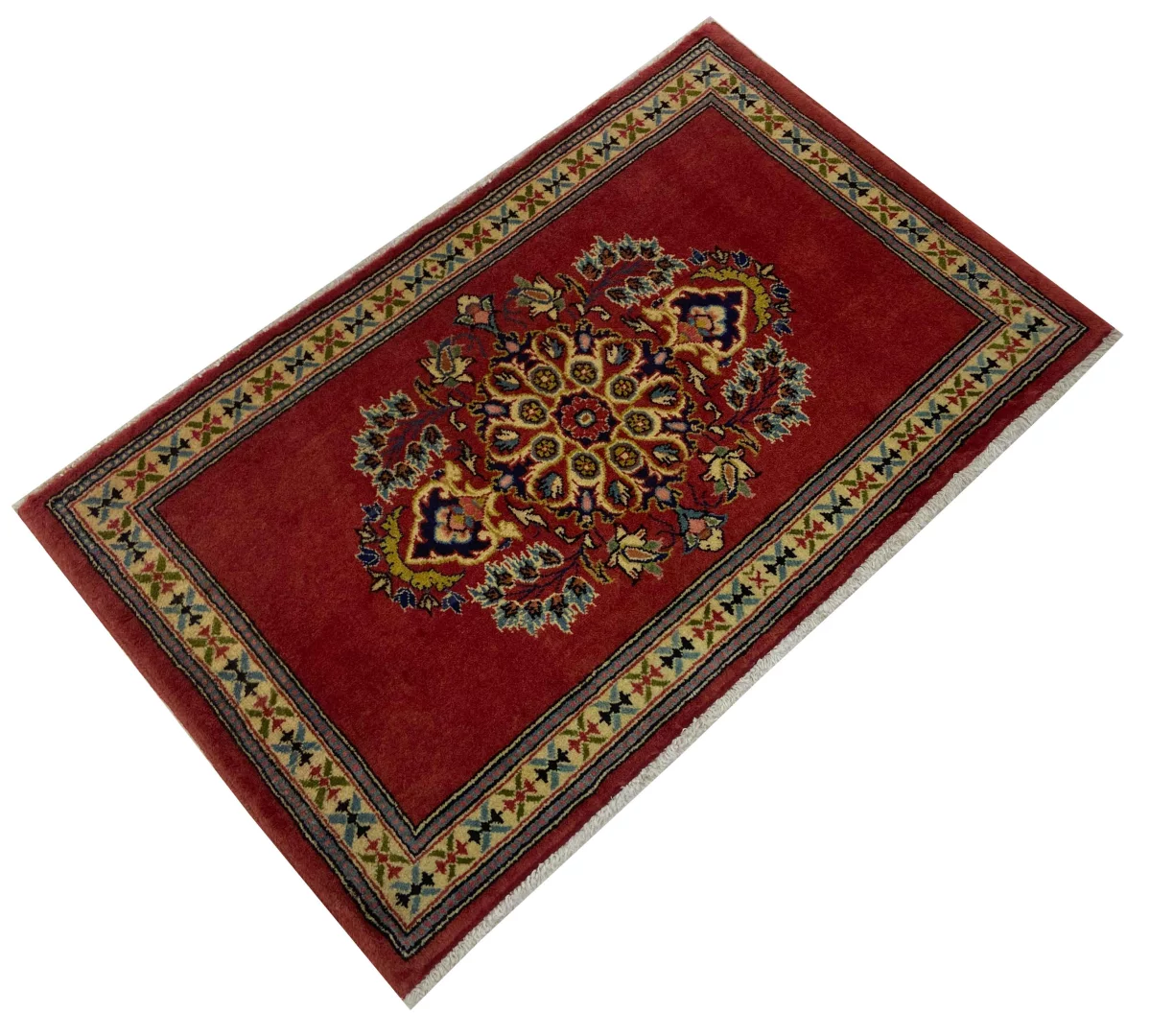 Perserteppich Keshan 64 x 102 cm Wolle handgeknüpft