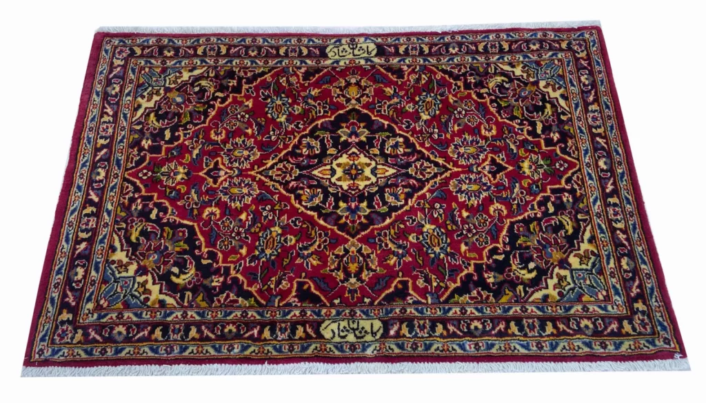 keshan-teppich-65-x-100-cm-150000-knoten-handgeknupft-orientteppich-1 Perserteppich Keshan 65 x 100 cm Wolle handgeknüpft
