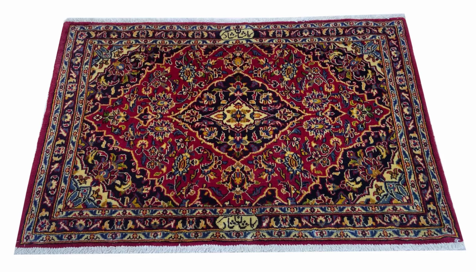 keshan-teppich-65-x-100-cm-150000-knoten-handgeknupft-orientteppich-1 Perserteppich Keshan 65 x 100 cm Wolle handgeknüpft