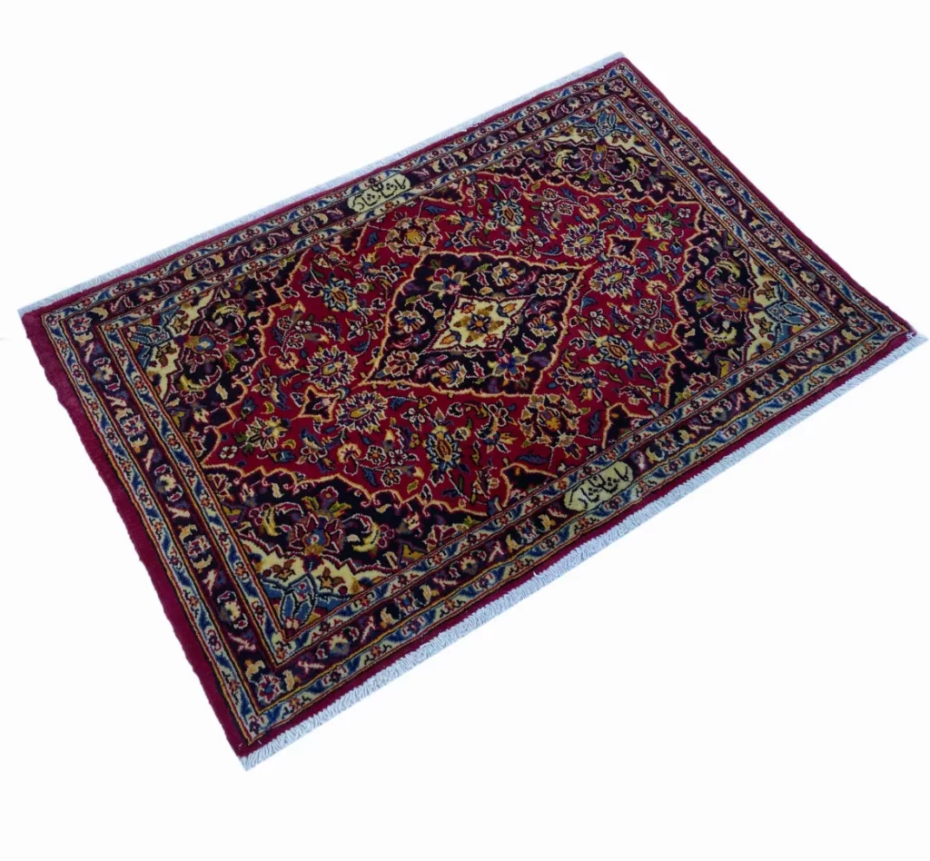 keshan-teppich-65-x-100-cm-150000-knoten-handgeknupft-orientteppich-2 Perserteppich Keshan 65 x 100 cm Wolle handgeknüpft
