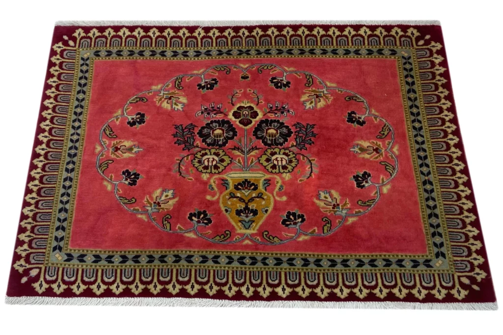 Perserteppich Keshan 66 x 96 cm Schafwolle handgeknüpft