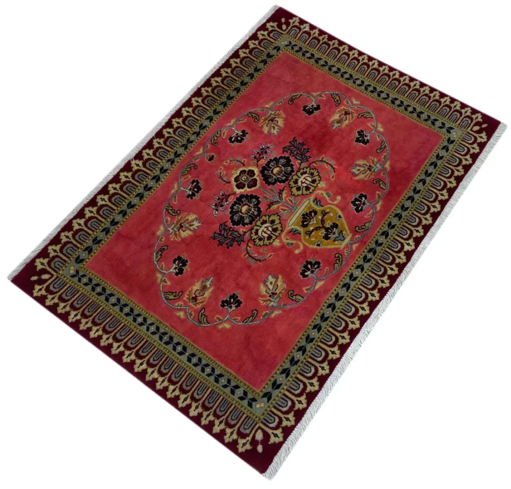 Perserteppich Keshan 66 x 96 cm Schafwolle handgeknüpft