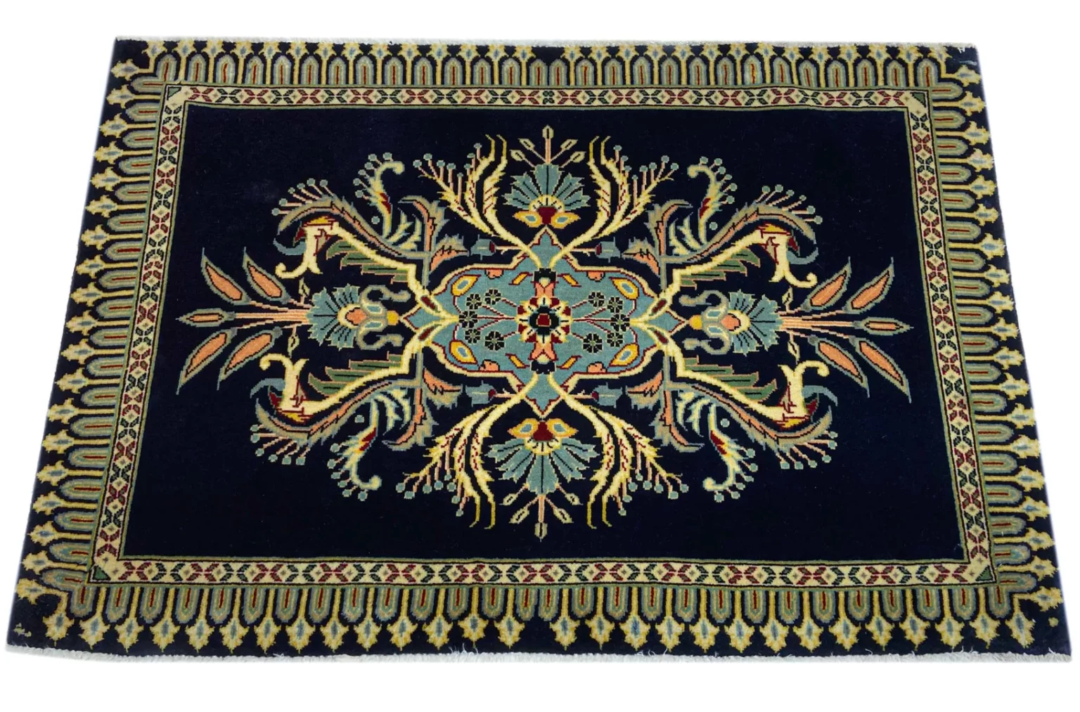 Perserteppich Keshan 68 x 100 cm Wolle handgeknüpft