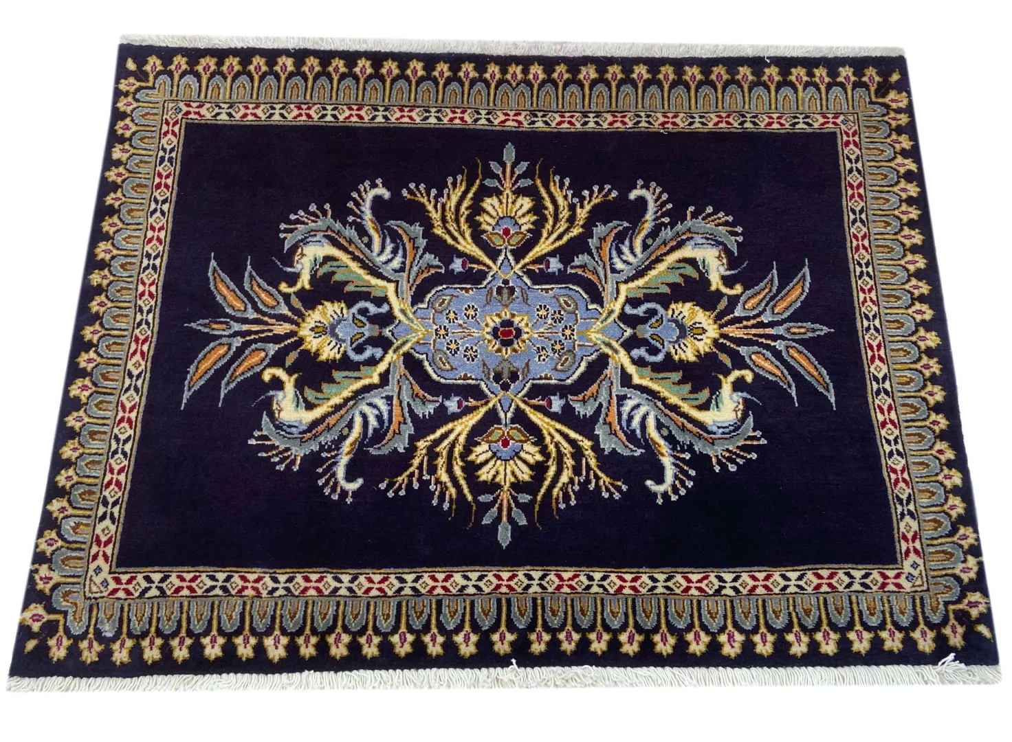 Perserteppich Keshan 72 x 97 cm Schafwolle handgeknüpft