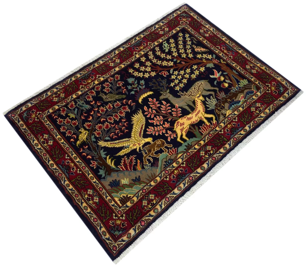 Perserteppich Keshan 70 x 98 cm Wolle handgeknüpft