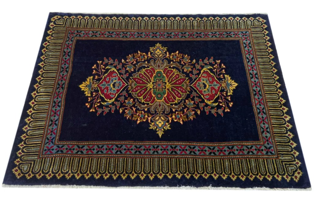 keshan-teppich-80x104-cm-150000-knoten-handgeknupft-orientteppich-1 Perserteppich Keshan 80 x 104 cm Schafwolle handgeknüpft