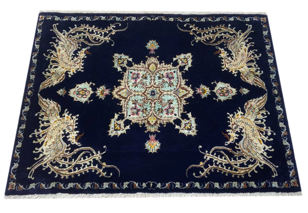 Perserteppich Keshan 83 x 106 cm Wolle handgeknüpft