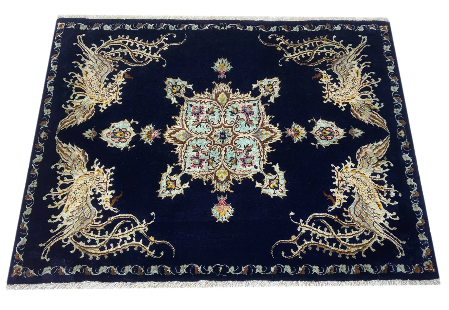 Perserteppich Keshan 83 x 106 cm Wolle handgeknüpft