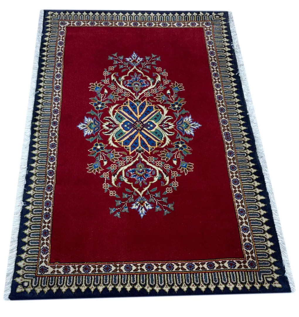 Perserteppich Keshan 98 x 65 cm Schafwolle handgeknüpft