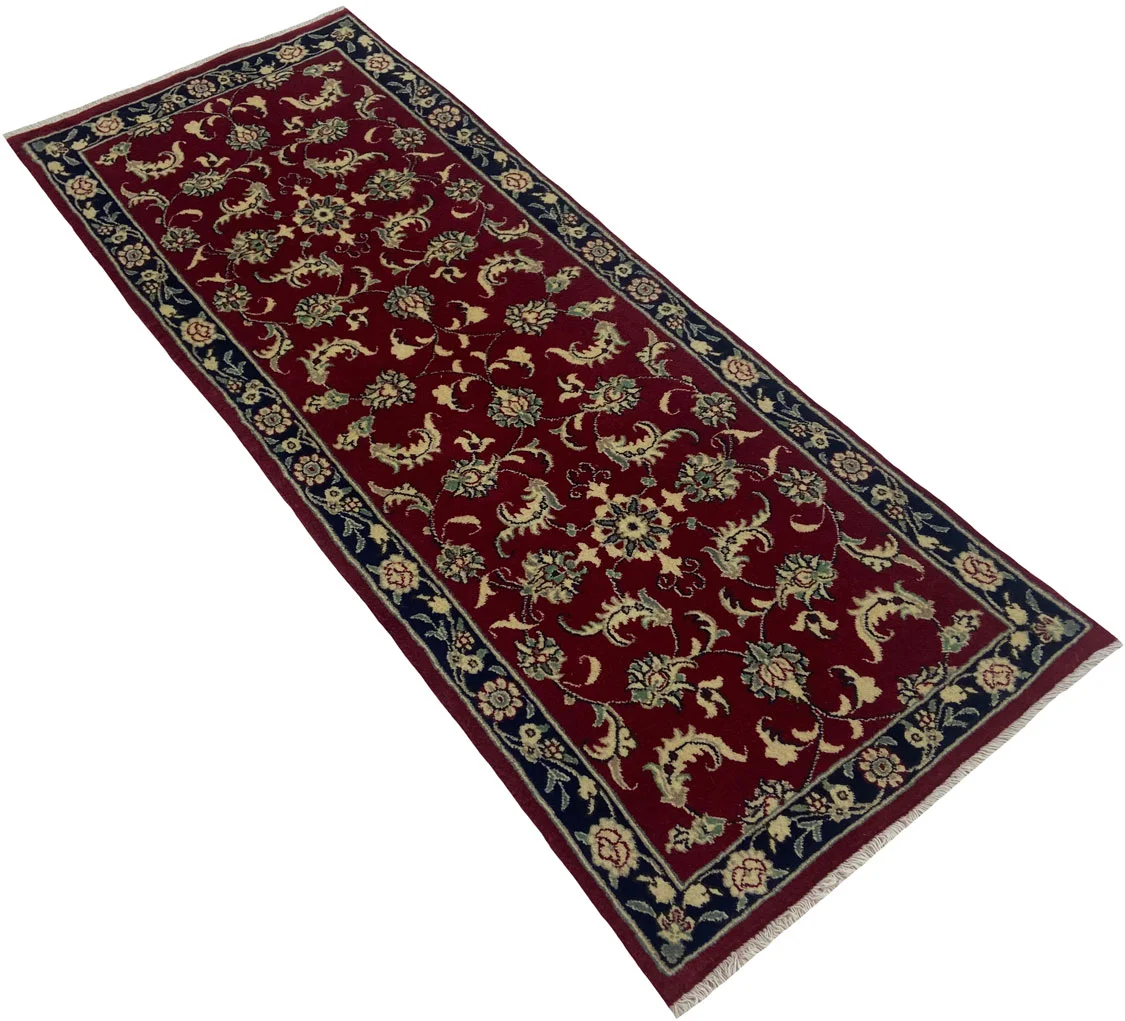 Perserteppich Maschhad 195 x 76 cm Wolle handgeknüpft