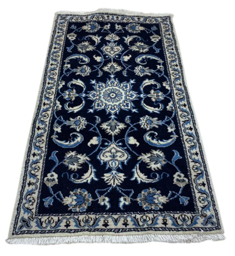 Perserteppich Nain 135 x 72 cm Wolle Seide handgeknüpft