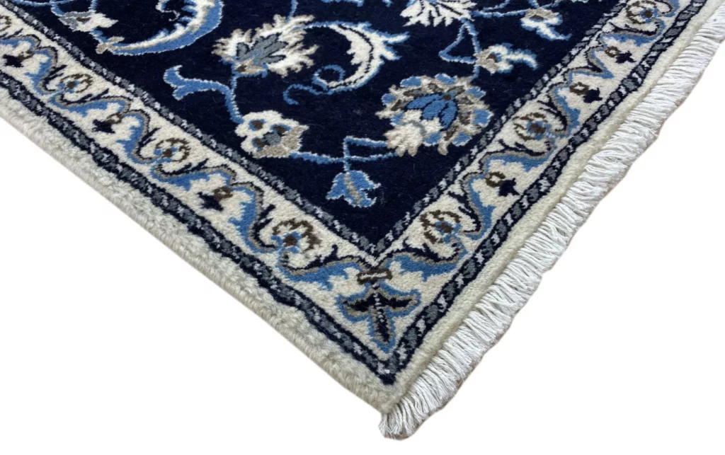 Perserteppich Nain 135 x 72 cm Wolle Seide handgeknüpft