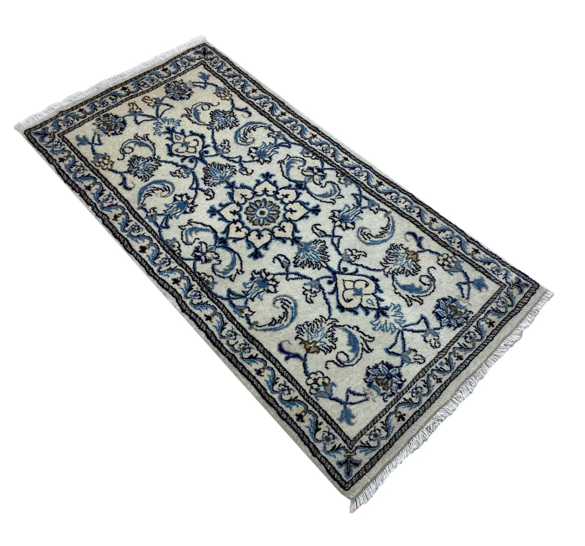 Perserteppich Nain 136 x 67 cm Wolle handgeknüpft