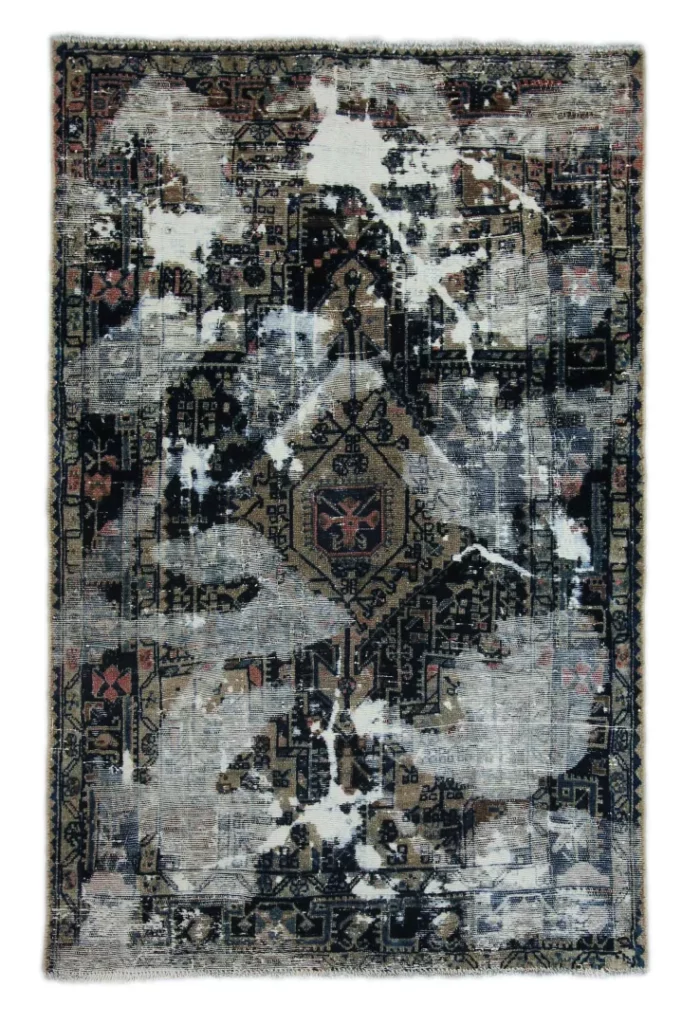 Orientteppich 177 x 115 cm Wolle handgeknüpft