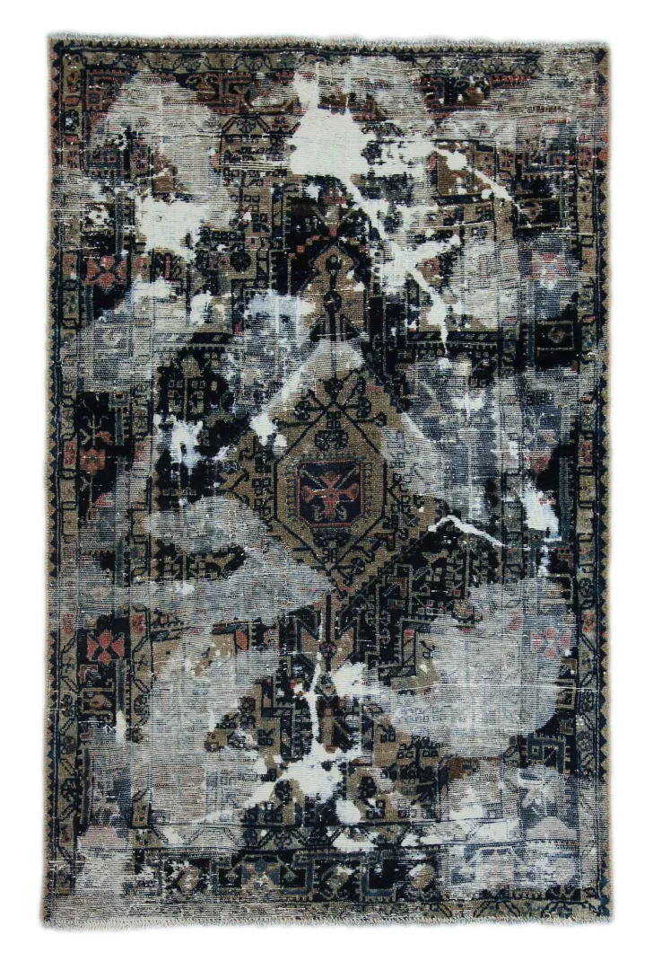 Orientteppich 177 x 115 cm Wolle handgeknüpft