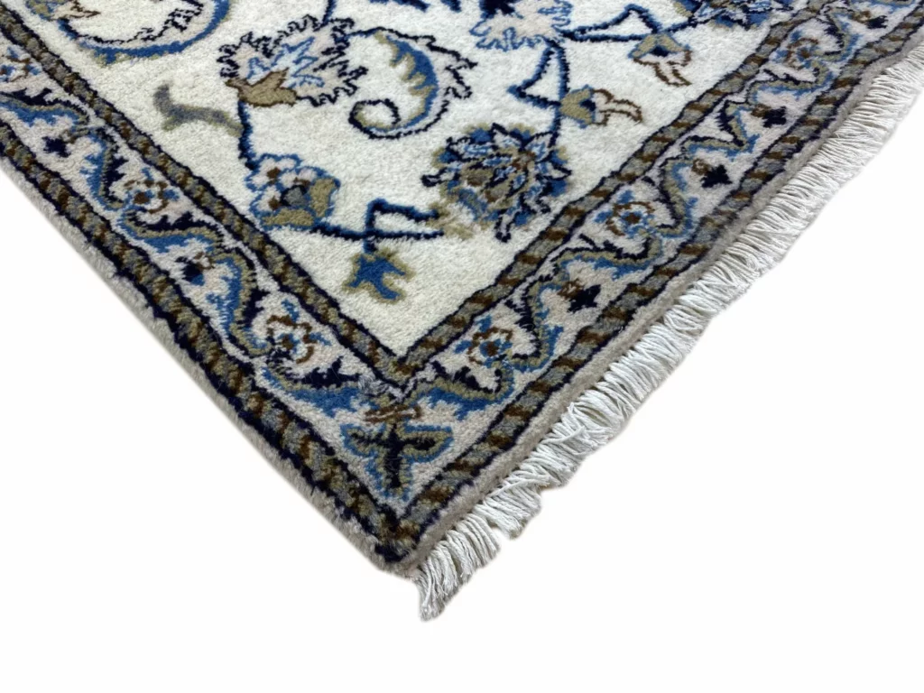 Perserteppich Nain 138 x 70 cm Wolle und Seide handgeknüpft