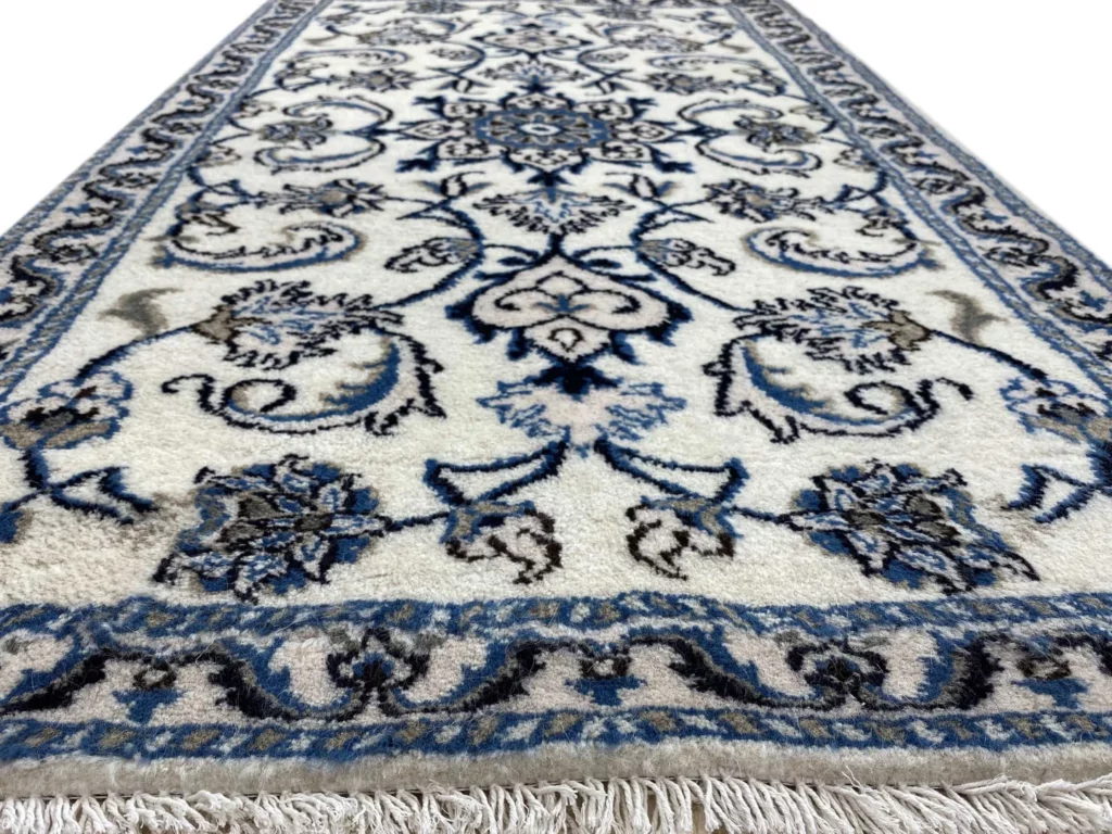 Perserteppich Nain 140 x 76 cm Wolle Seide handgeknüpft