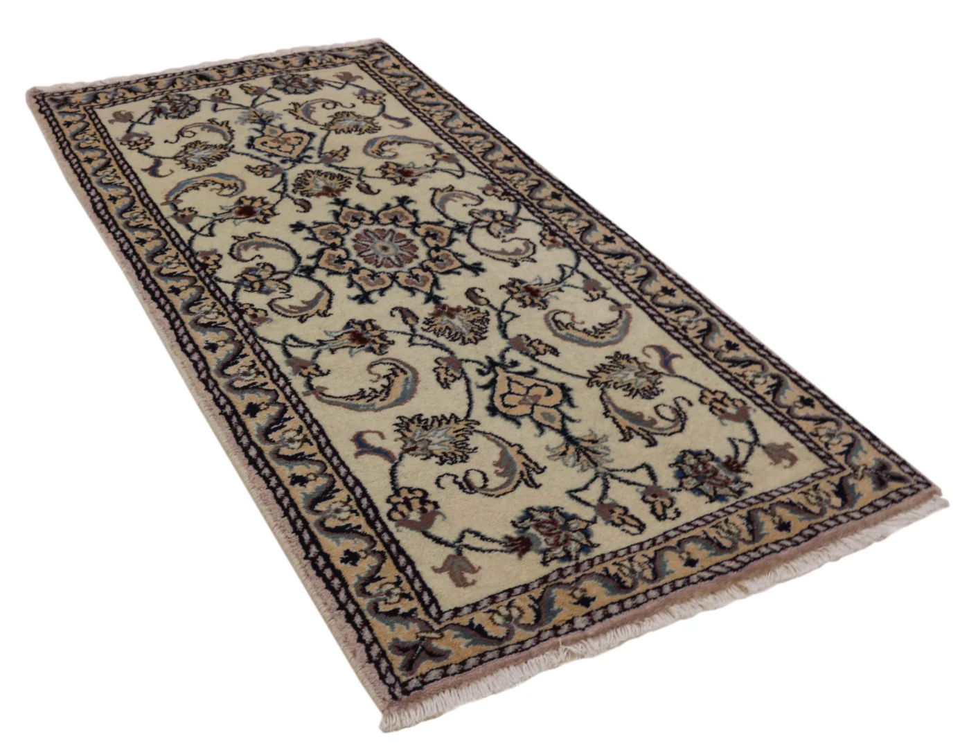 Perserteppich Nain 143 x 67 cm Wolle handgeknüpft