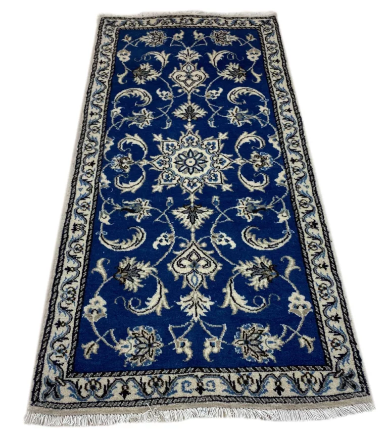Perserteppich Nain 145 x 67 cm Wolle Seide handgeknüpft