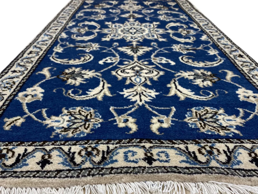 Perserteppich Nain 145 x 67 cm Wolle Seide handgeknüpft