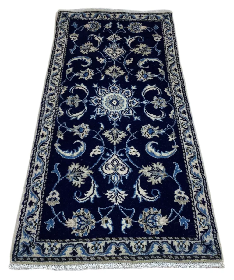 Perserteppich Nain 145 x 68 cm Wolle Seide handgeknüpft