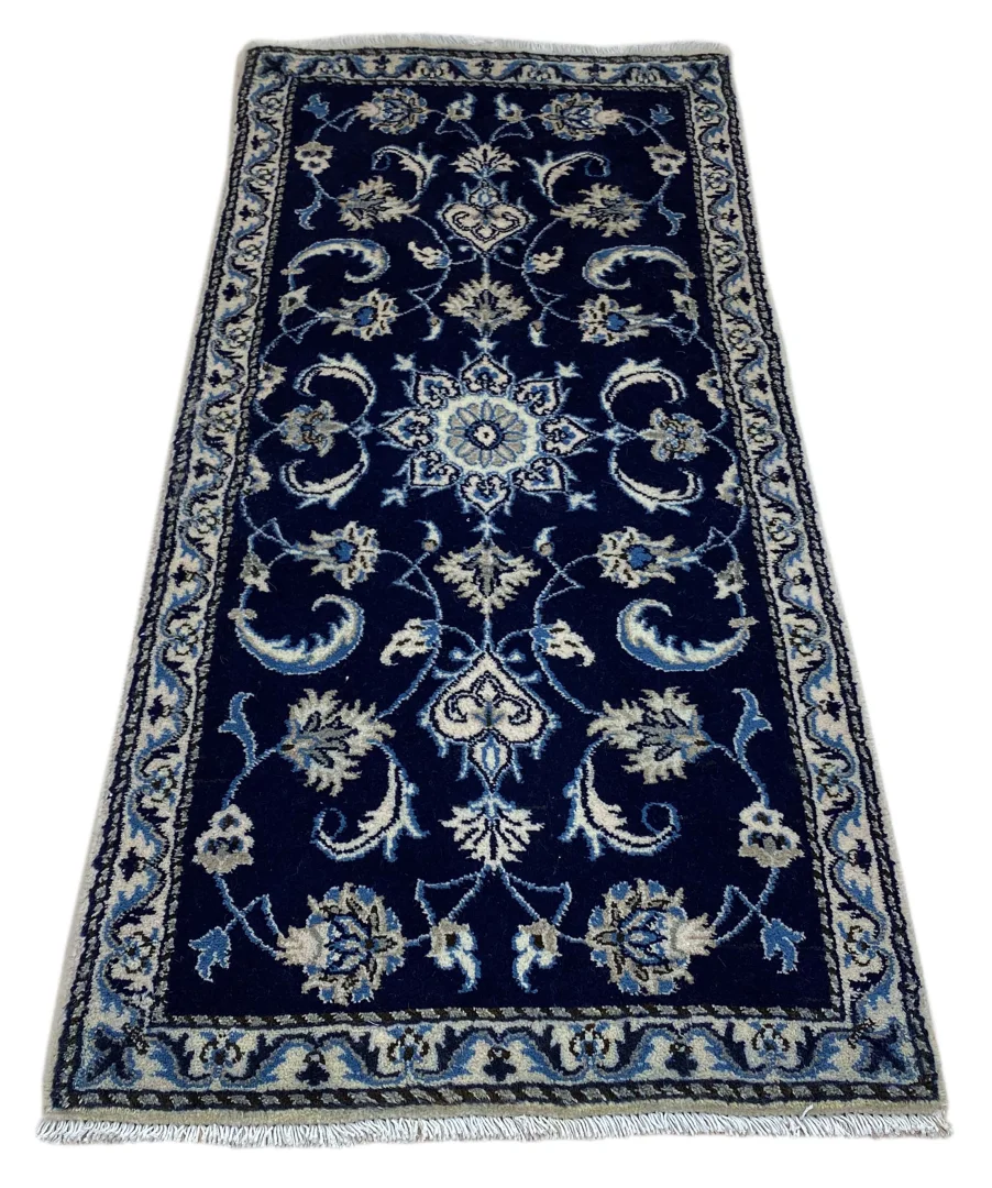 Perserteppich Nain 145 x 68 cm Wolle Seide handgeknüpft