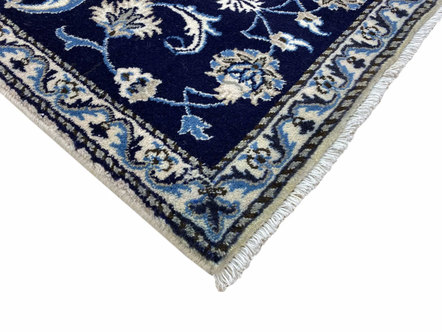 Perserteppich Nain 145 x 68 cm Wolle Seide handgeknüpft