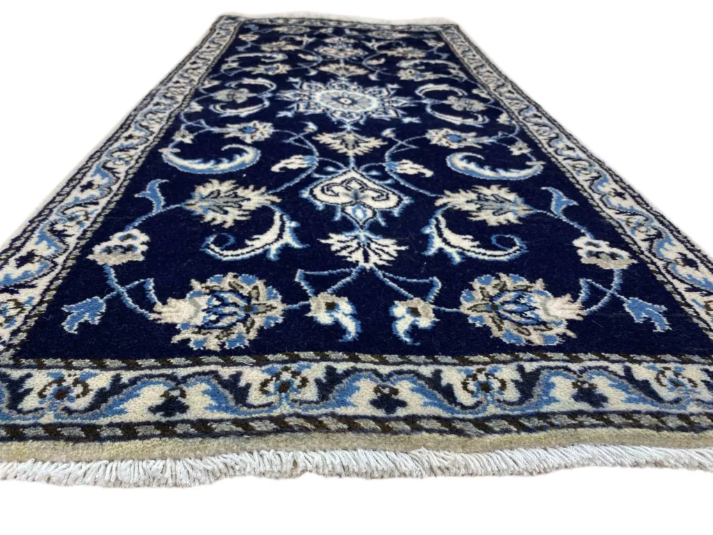 Perserteppich Nain 145 x 68 cm Wolle Seide handgeknüpft