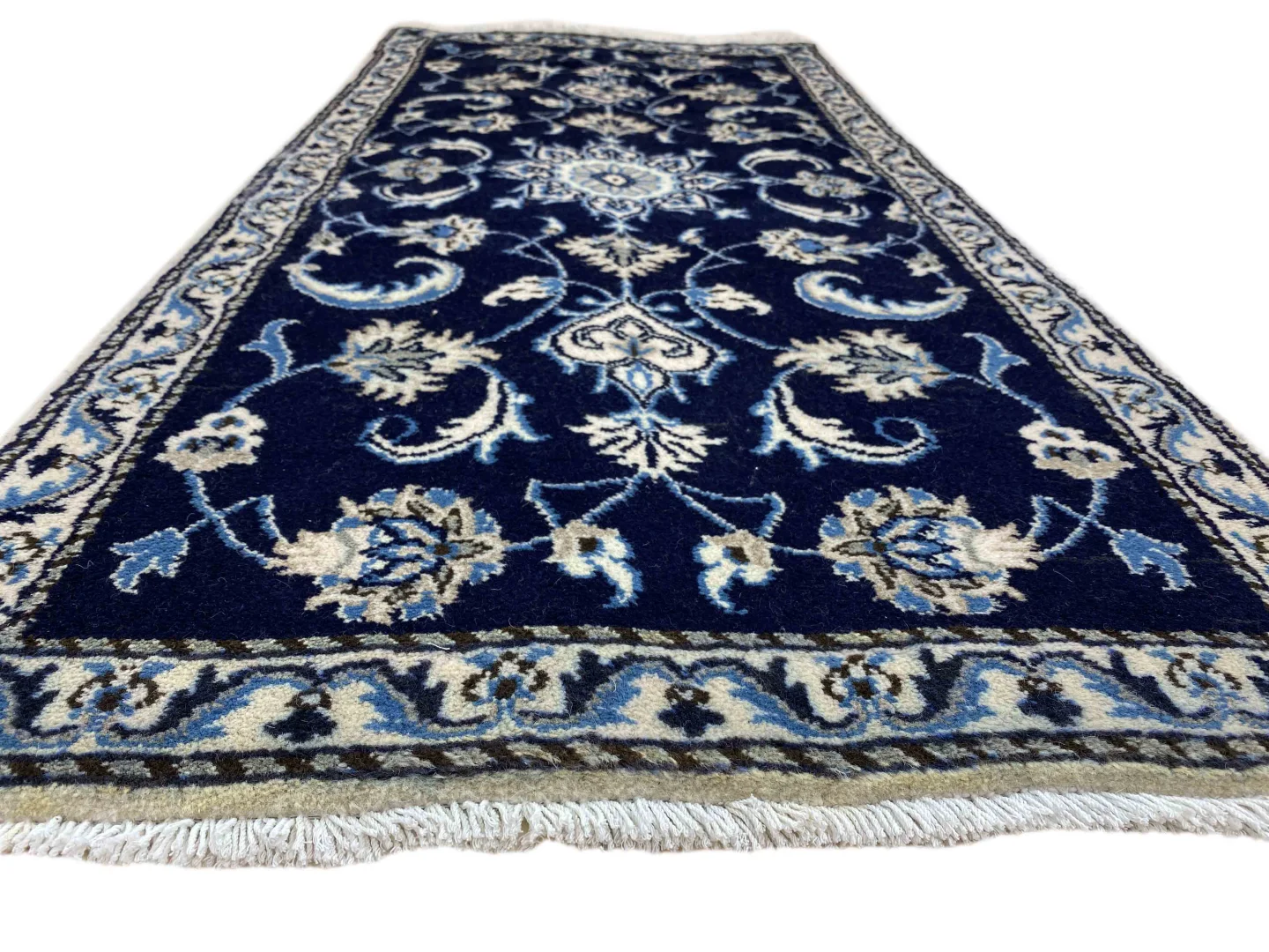 Perserteppich Nain 145 x 68 cm Wolle Seide handgeknüpft