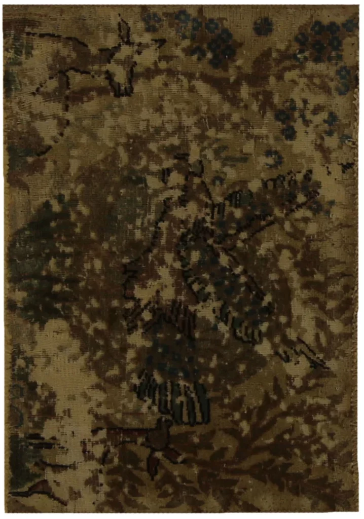 vintage-orientteppich-67-x-45-cm-handgeknupft-modernes-design Orientteppich 67 x 45 cm Wolle handgeknüpft