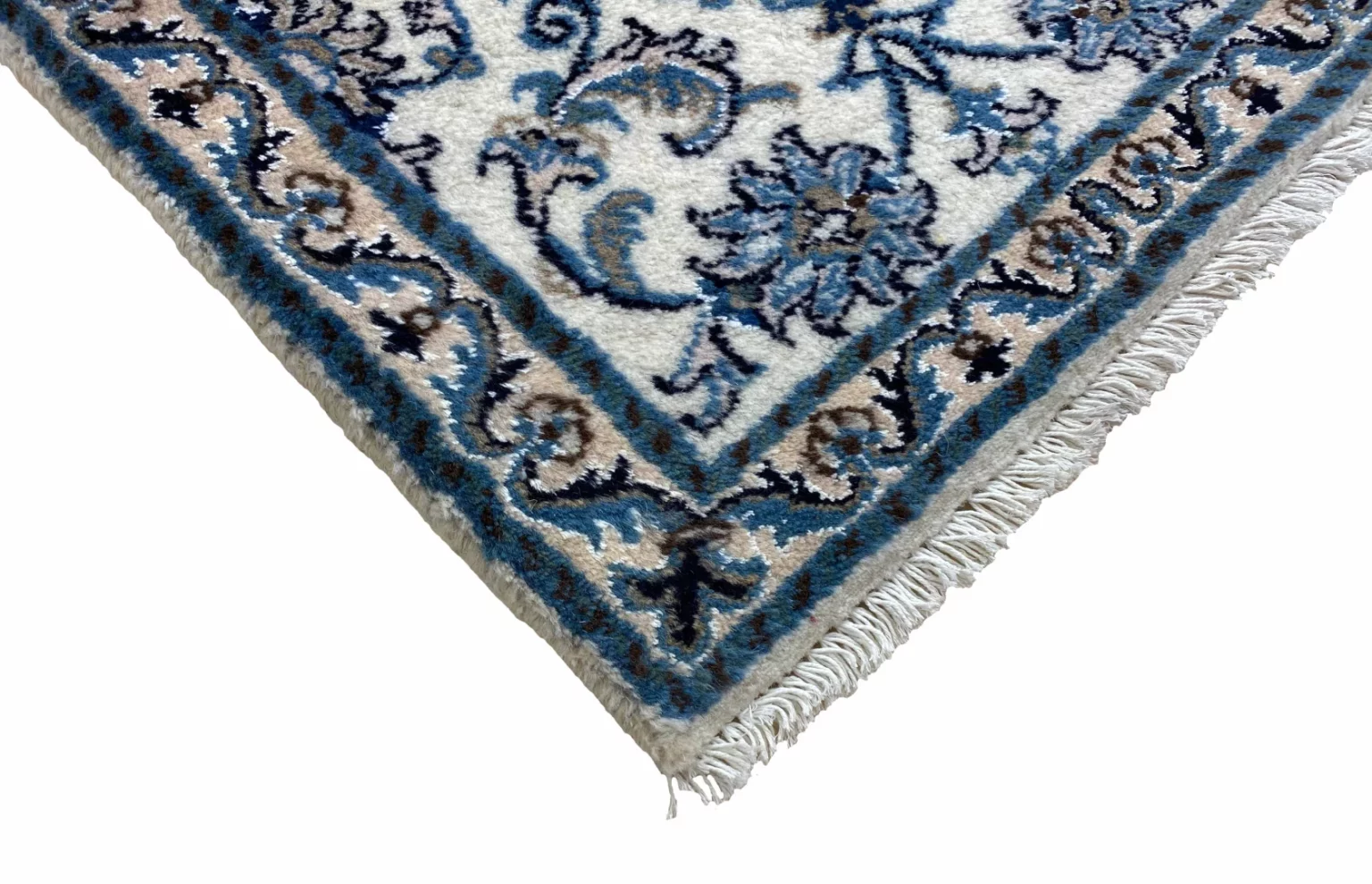 eleganter-nain-teppich-90-x-60-cm-handgeknupft-fur-teppiche-2 Perserteppich Nain 90 x 60 cm Wolle handgeknüpft