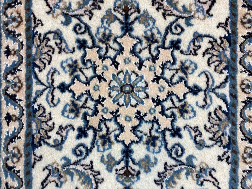 eleganter-nain-teppich-90-x-60-cm-handgeknupft-fur-teppiche-3 Perserteppich Nain 90 x 60 cm Wolle handgeknüpft