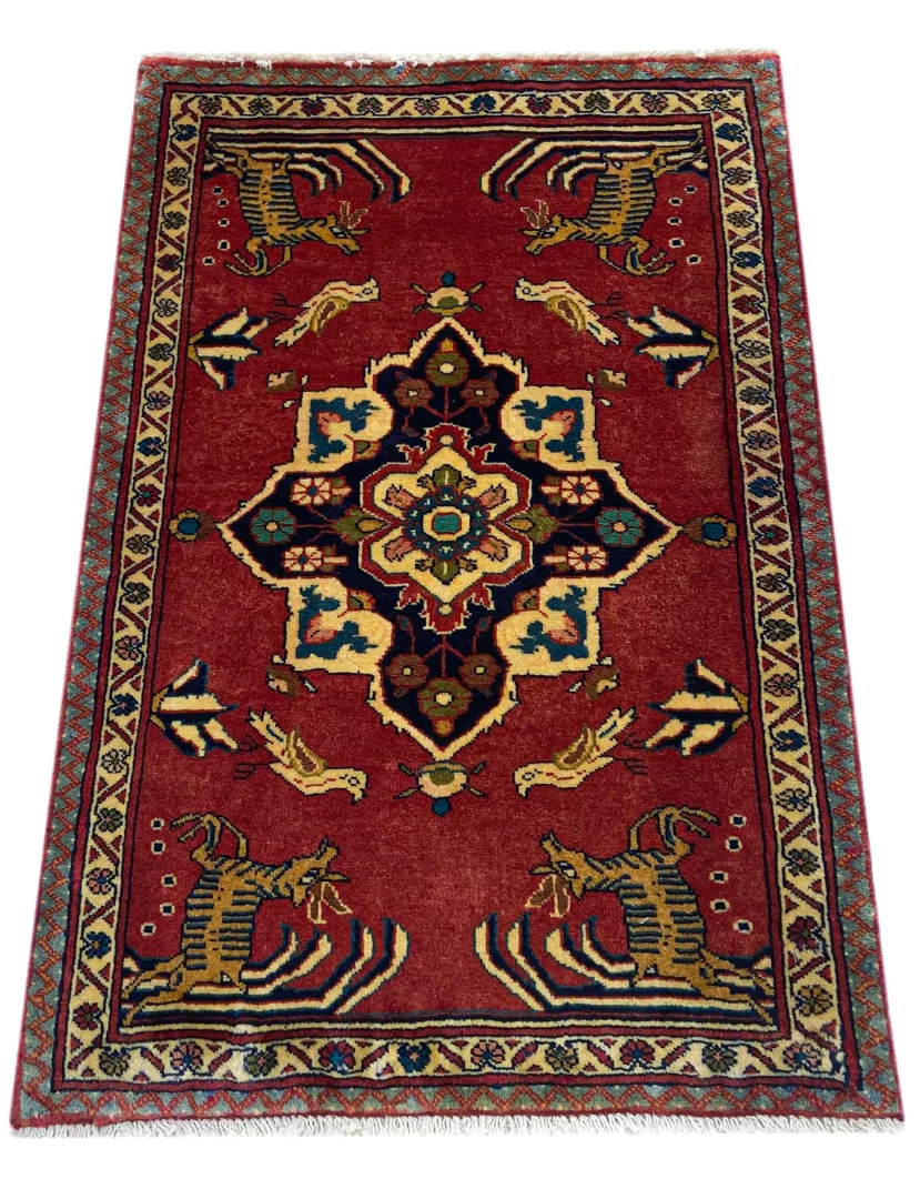 Perserteppich Sarough 105 x 68 cm Wolle handgeknüpft
