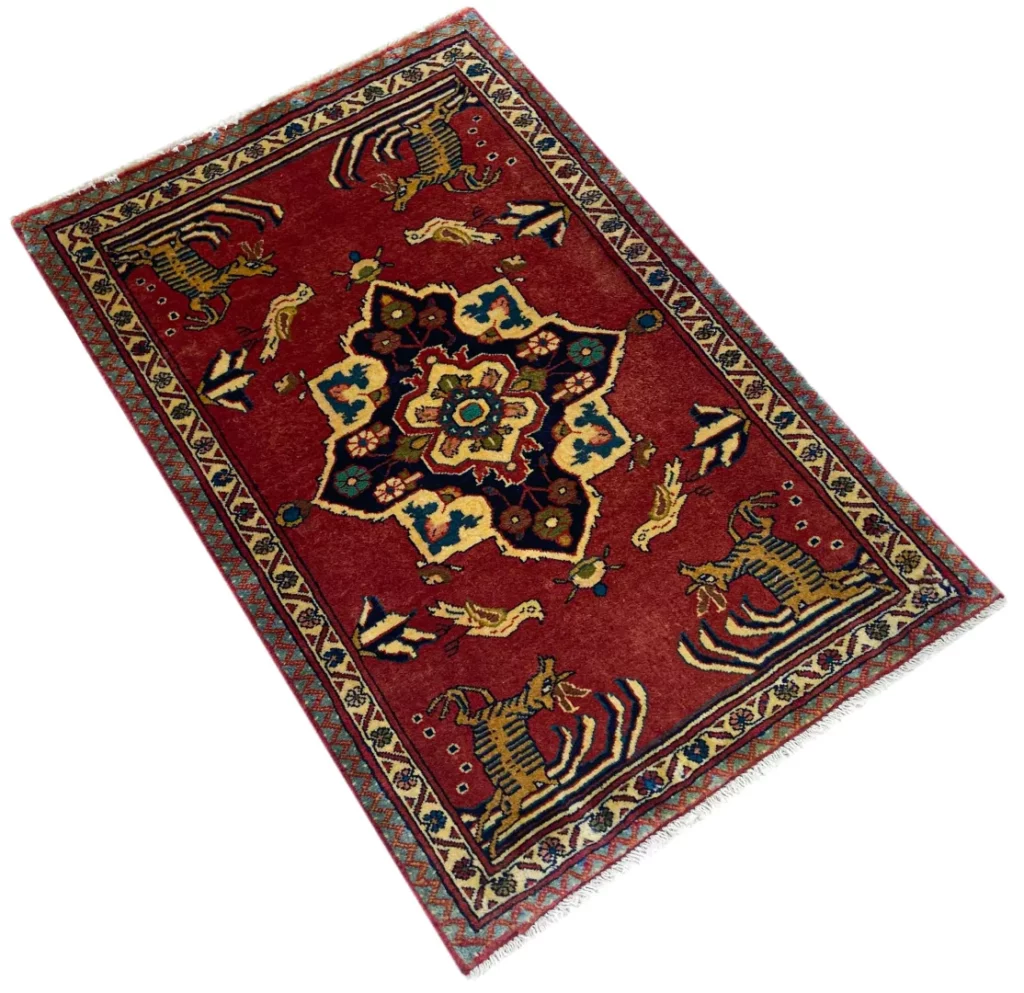 Perserteppich Sarough 105 x 68 cm Wolle handgeknüpft