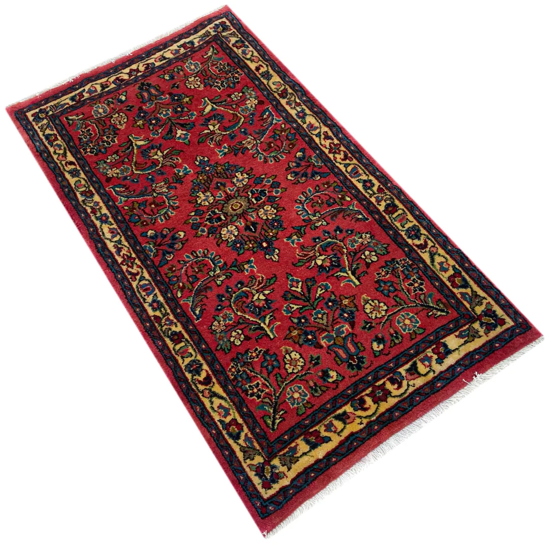 Perserteppich Sarough 117 x 67 cm Wolle handgeknüpft