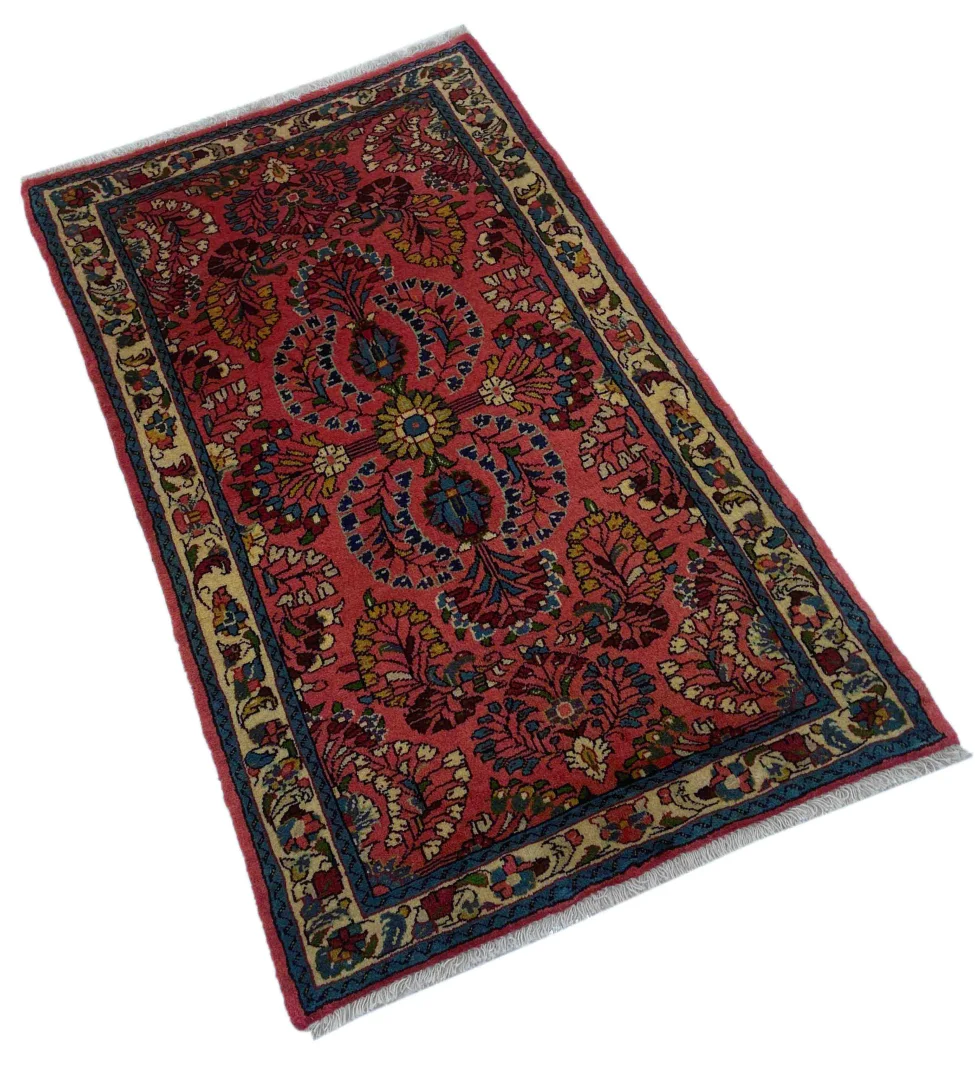 Perserteppich Sarough 118 x 69 cm Wolle handgeknüpft
