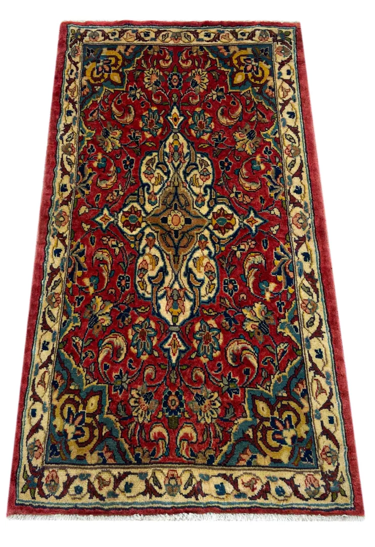 Perserteppich Sarough 124 x 64 cm Wolle handgeknüpft