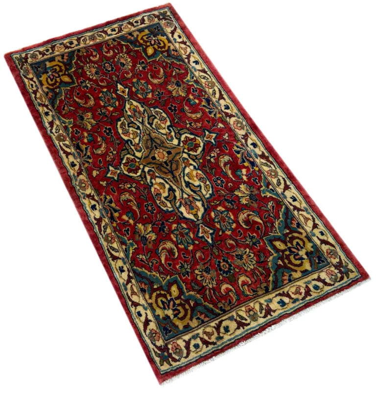 Perserteppich Sarough 124 x 64 cm Wolle handgeknüpft