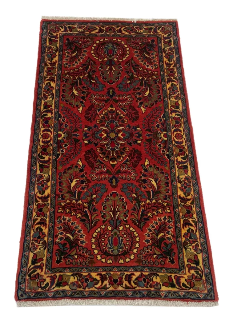 Perserteppich Sarough 125 x 66 cm Wolle handgeknüpft