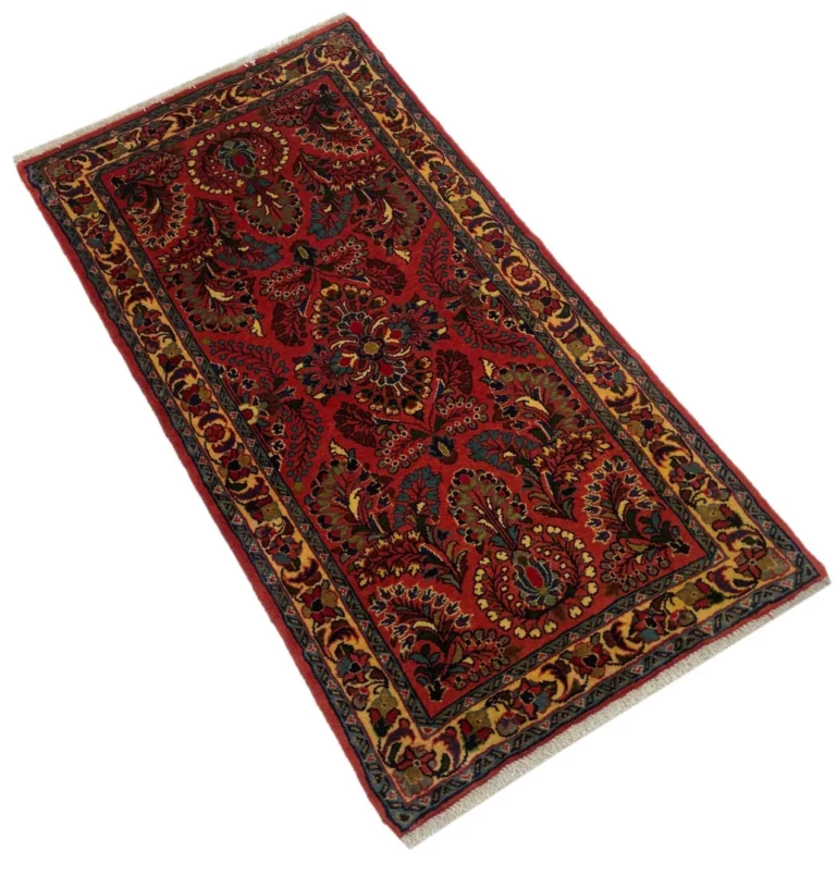 Perserteppich Sarough 125 x 66 cm Wolle handgeknüpft