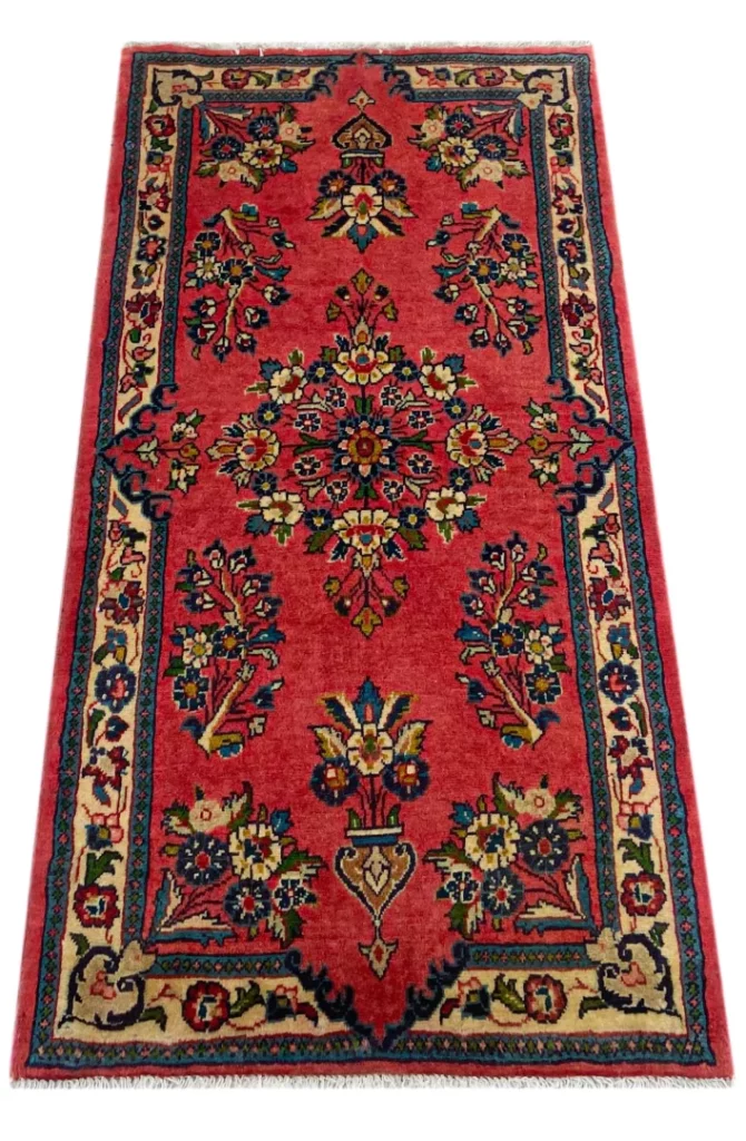 Perserteppich Sarough 125 x 62 cm Wolle handgeknüpft