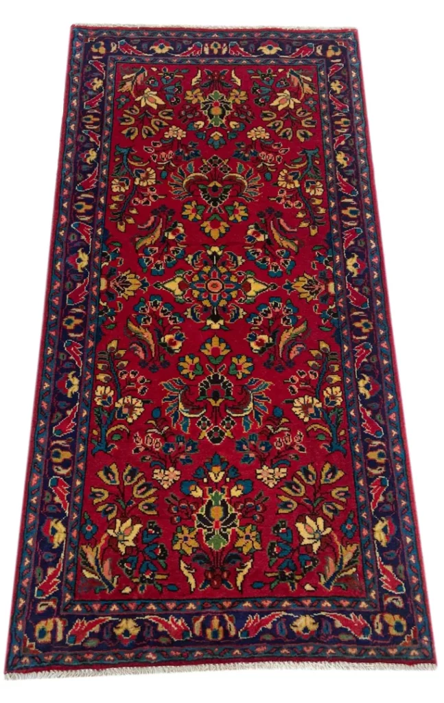 Perserteppich Sarough 128 x 62 cm Wolle handgeknüpft