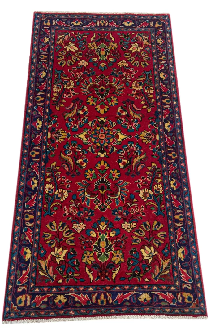 Perserteppich Sarough 128 x 62 cm Wolle handgeknüpft