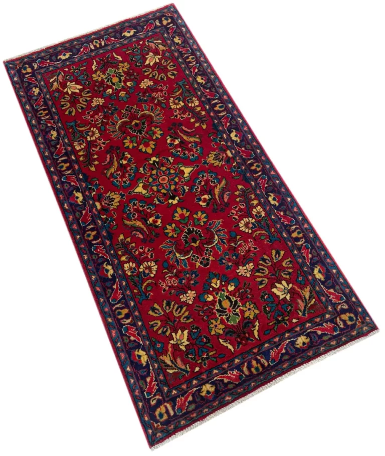 Perserteppich Sarough 128 x 62 cm Wolle handgeknüpft