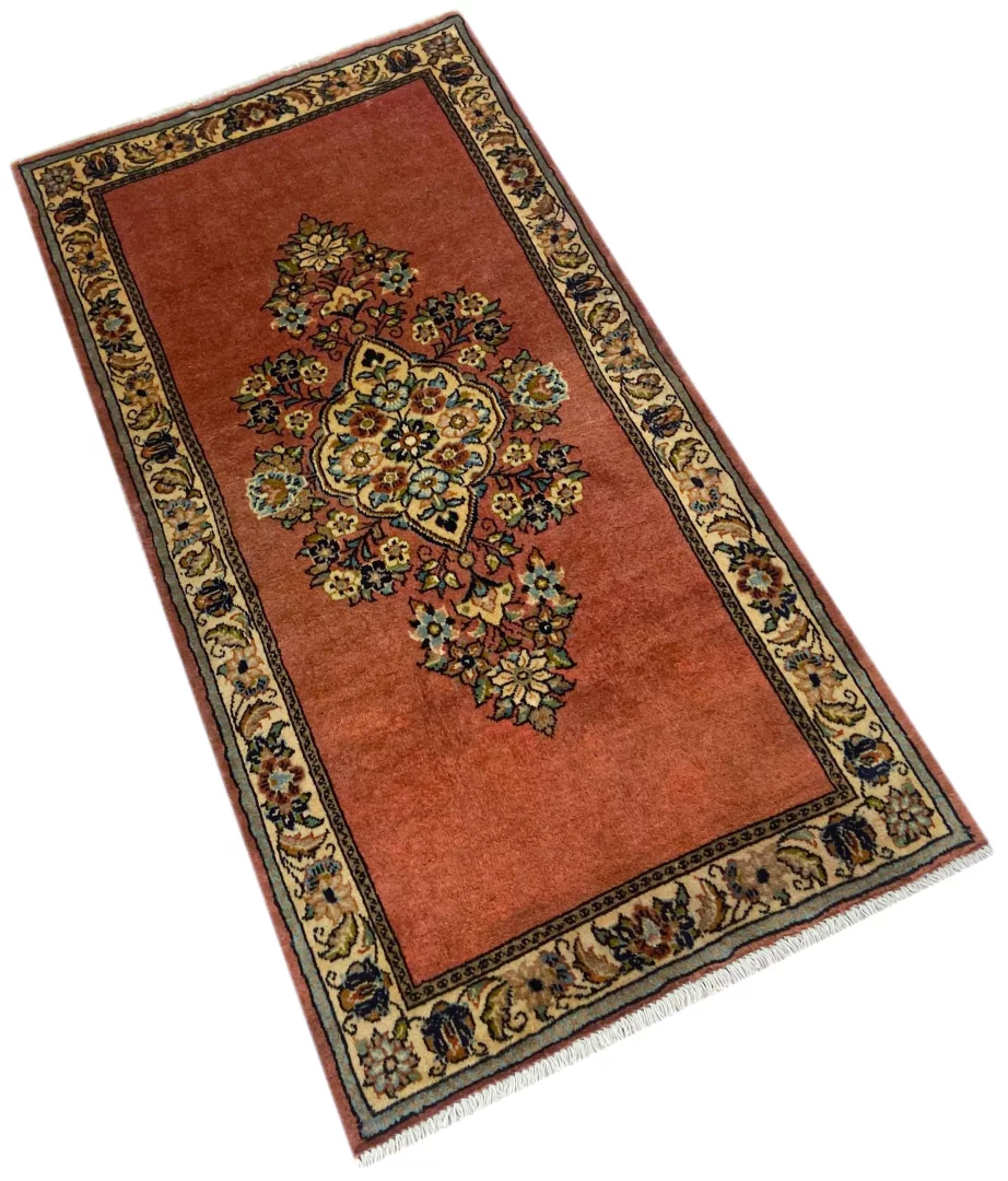 Perserteppich Sarough 128 x 66 cm Wolle handgeknüpft
