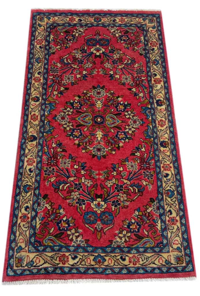 Perserteppich Sarough 128 x 67 cm Wolle handgeknüpft
