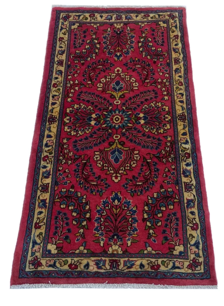 Perserteppich Sarough 129 x 68 cm Wolle handgeknüpft