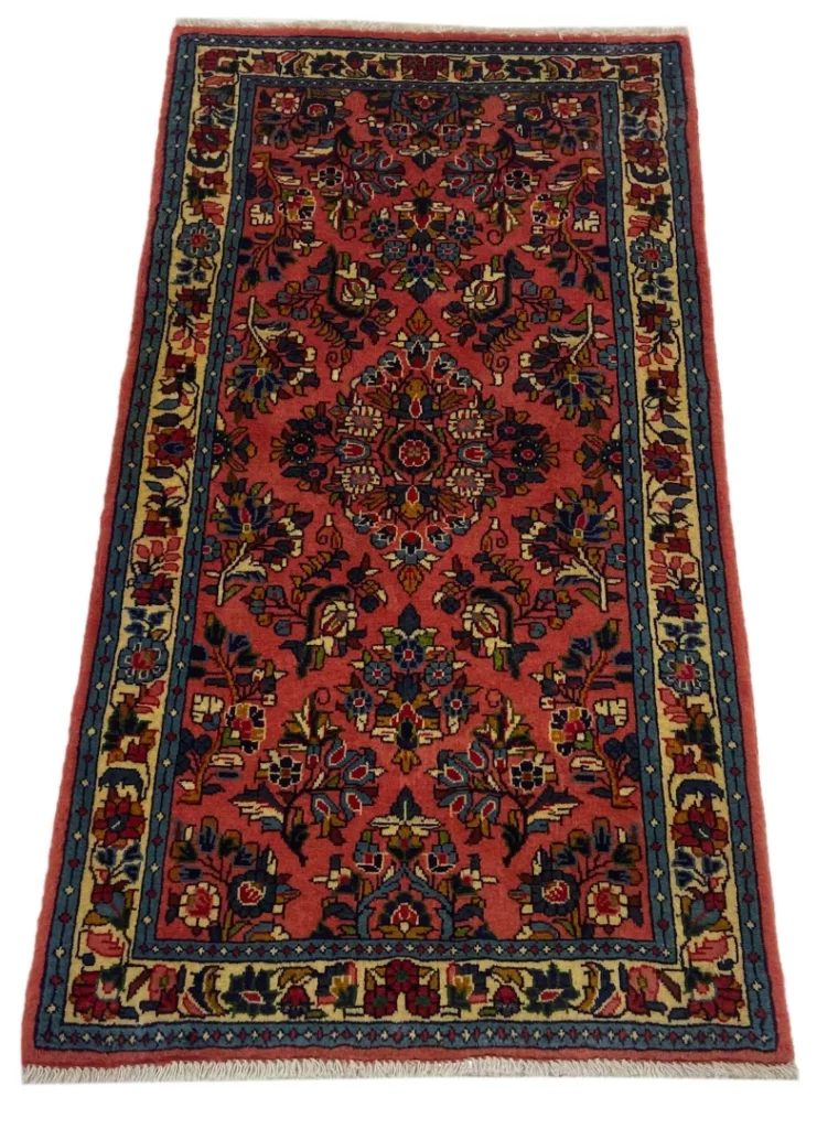 Perserteppich Sarough 130 x 69 cm Wolle handgeknüpft