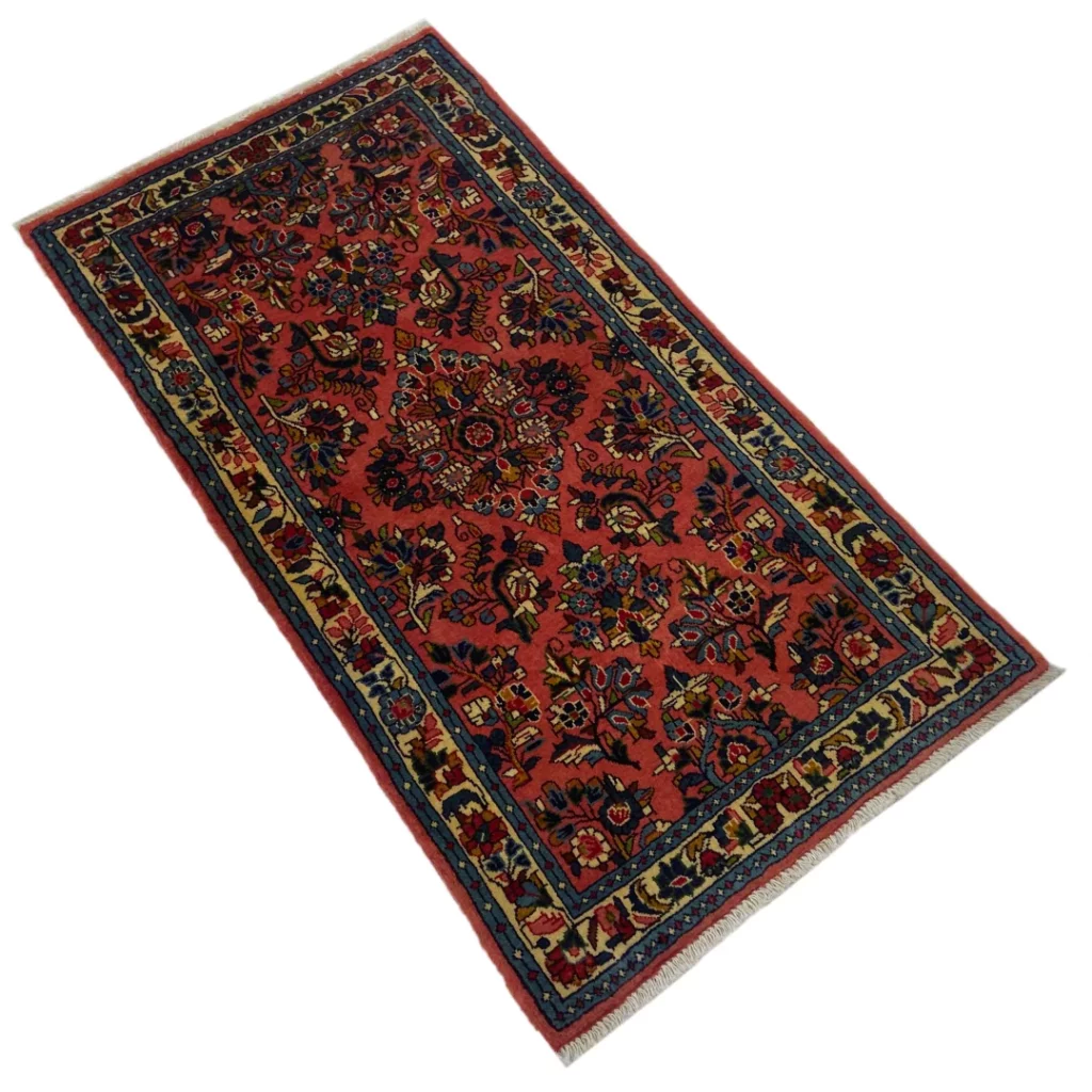 Perserteppich Sarough 130 x 69 cm Wolle handgeknüpft