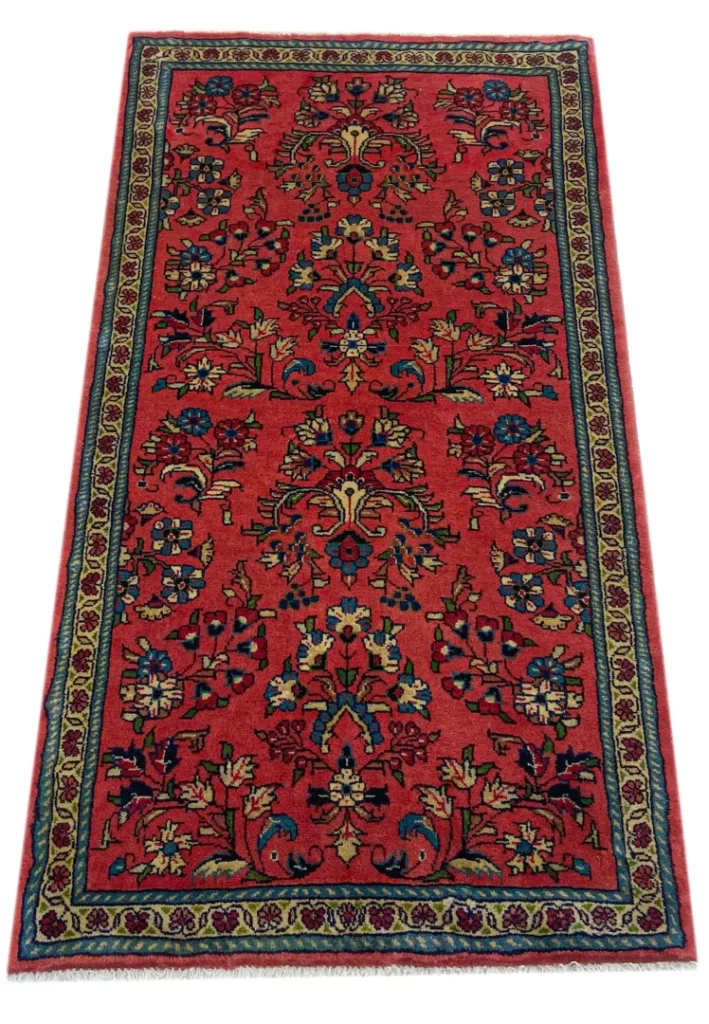 Perserteppich Sarough 130 x 69 cm Wolle handgeknüpft